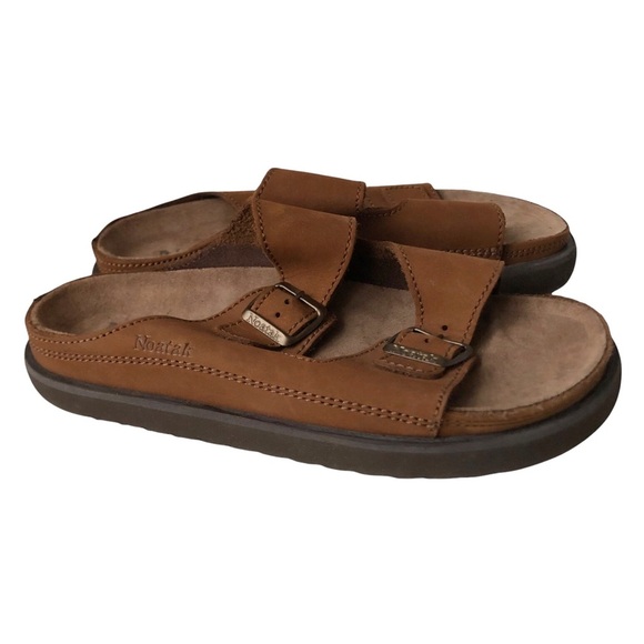 Noatak Other - Noatak Brown Suede Leather Slip On Sandals